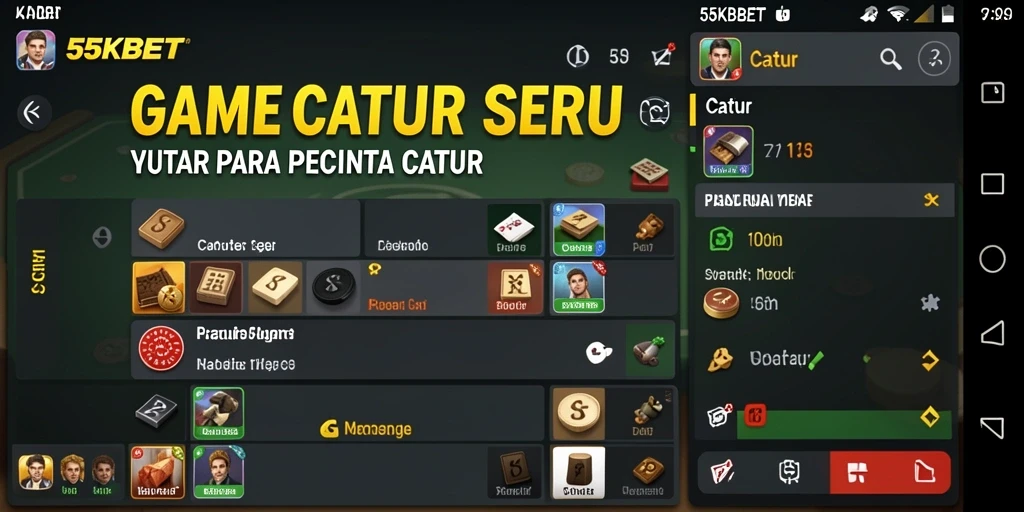 Tampilan antarmuka catur yang menarik dan mudah digunakan.