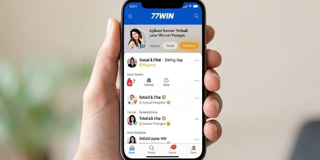 Tampilan antarmuka aplikasi 77WIN yang menarik dan mudah digunakan.