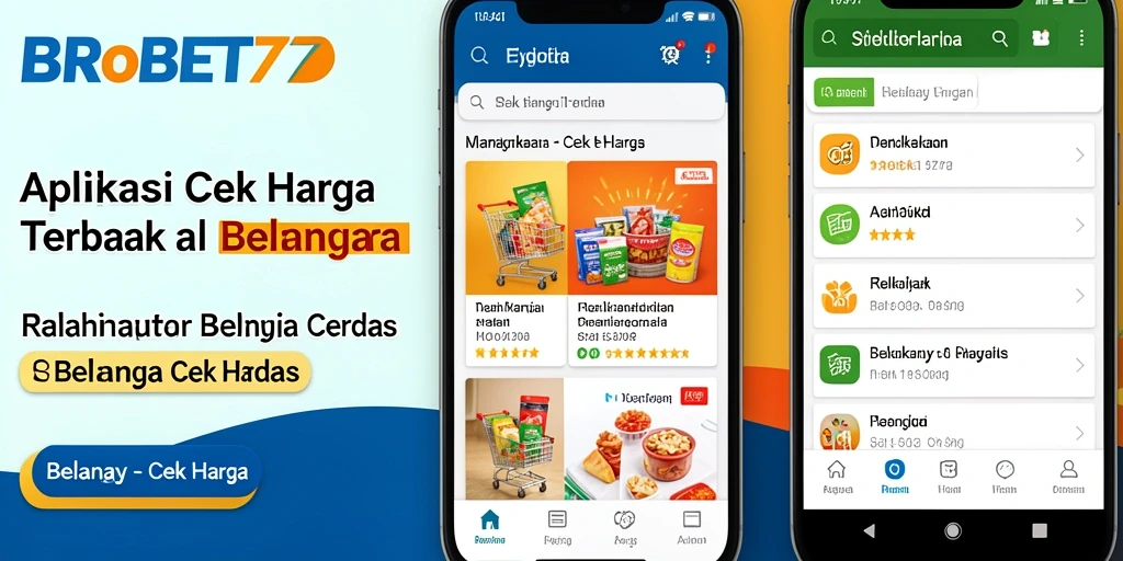 Antarmuka aplikasi BROBET77 yang menampilkan fitur Cek Harga.
