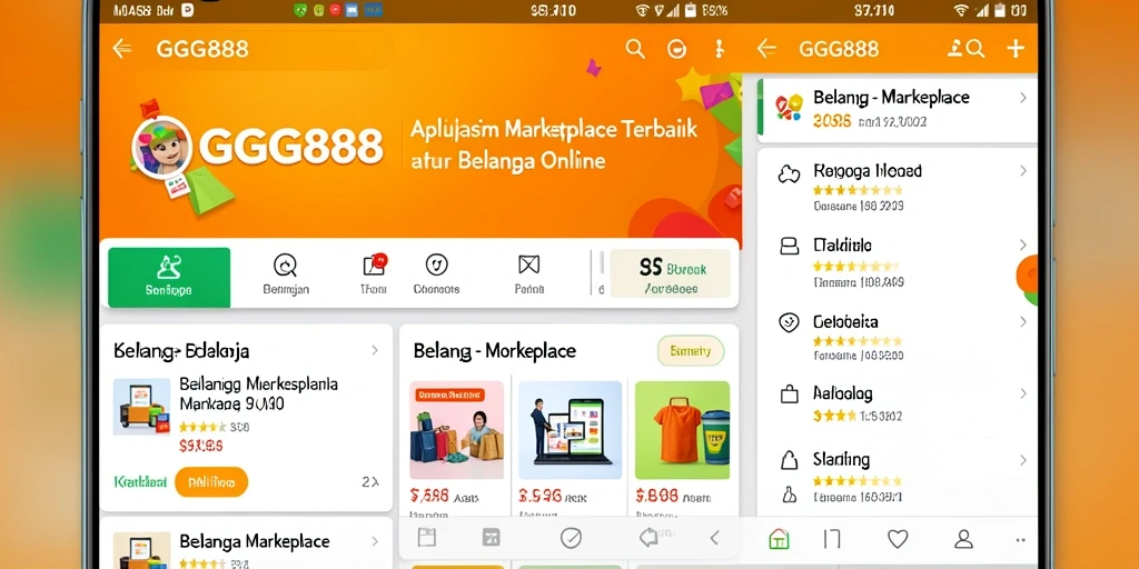Tampilan antarmuka GGG888 yang modern dan intuitif untuk berbelanja.