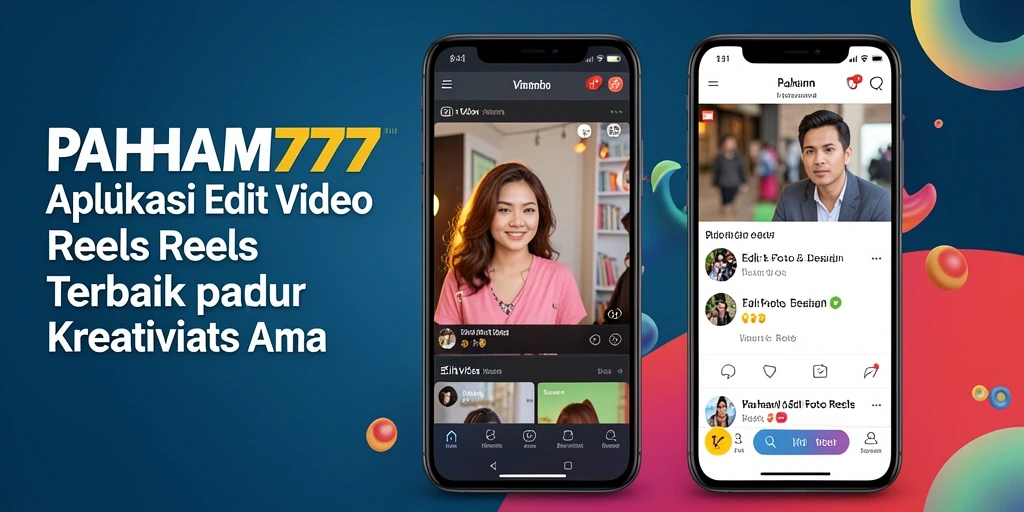 Tampilan antarmuka PAHAM777 saat mengedit video reels.