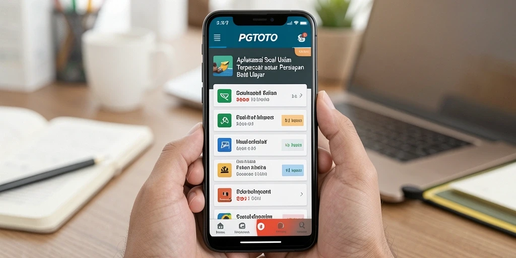 Antarmuka PGTOTO menampilkan soal ujian secara jelas dan mudah dimengerti.