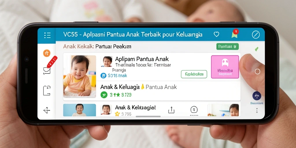 Antarmuka VC55 yang sederhana dan informatif untuk Pantau Anak.